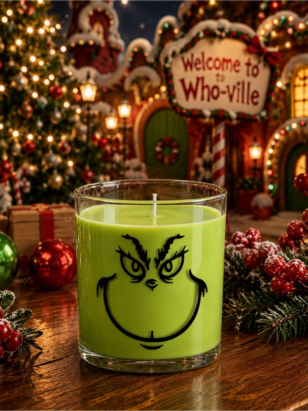 ❤️ Grinch Hot Apple Toddy Scented Candle